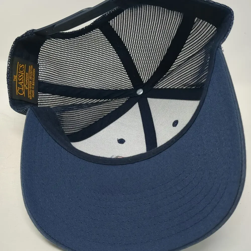 Yupoong Trucker Hat Blue One Size Flathead Lake Montana Sunset Mesh Snapback